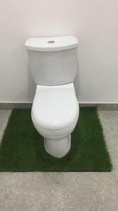 Inodoro AQUA de dos piezas con cubierta de asiento de cierre suave y accesorios de descarga doble, artículos sanitarios de cerámica hechos en la India - Product Image 5