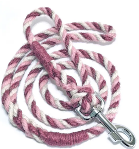 Soft Strong Eco-Friendly Rope Dog Lead <b>Leash</b> in Pinks & Creams - Product Image 1