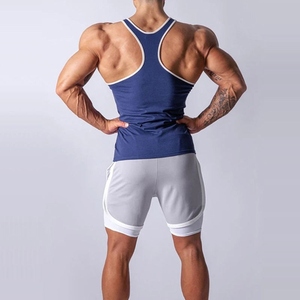Camiseta sin mangas con hombros caídos personalizada para hombre, malla de gimnasio de alta calidad, entrenamiento, sin mangas para verano, playa, estilo informal tejido - Product Image 5