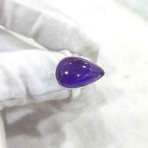 AAA แหวนพลอยอเมทิสทำจาก925เงินสเตอร์ลิงประดับหินสีม่วง - Product Image 4