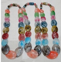 Nouveaux ensembles de bijoux indiens élégants et tendance en résine pour femmes, colliers et bijoux en acrylique, vente en gros