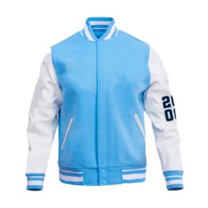Diseño de chaquetas universitarias escolares con color y logotipo personalizados mangas de cuero chaqueta Letterman Varsity para hombre y mujer - Product Image 1