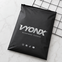Recycled Poly Zip Lock Hoodie <strong>Packaging</strong> Bags With Social Media Icon Printing For Fashion Retail <strong>Sellers</strong> Low MOQ Supply
