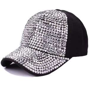 Sombrero de camionero deportivo de algodón 100% de moda personalizado con diamantes de imitación Bling malla transpirable ala curva estilo de 6 paneles - Product Image 3