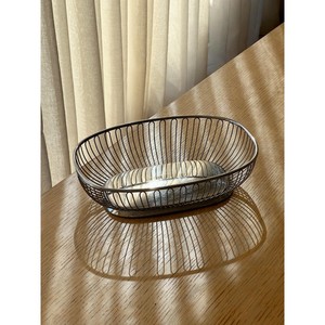 Corbeille à fruits vintage en fil d'acier inoxydable, grand bol décoratif, ustensiles de cuisine, décor de table à manger - Product Image 1