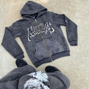 Fabricante de Ropa, Conjunto Deportivo de 2 Piezas para Hombre, Sudaderas y Pantalones Deportivos Personalizados con Logotipo Estampado, Conjuntos de Sudadera con Capucha de Nueva Llegada - Product Image 1