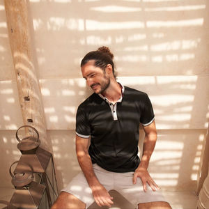 Camiseta Unisex Casual Ultifresh, Cuello Ace, Tejido Doble Piqué Lavado, Color Liso, Ecológica, Certificada, de Poliéster y Algodón - Product Image 6