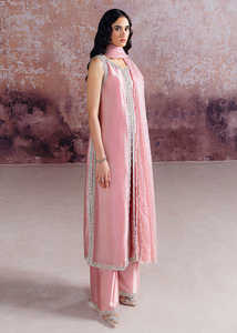 Robe longue Anarkali moderne en mousseline brodée à manches longues, ornements élégants pour femmes, tenue de soirée et de mariage, acrylique indien - Product Image 3