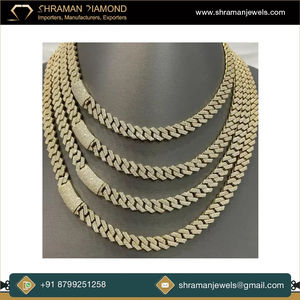 Collar Cubano Personalizado de Plata 925 con Diamantes de Moissanita Chapados en Oro de 12 mm, Joyería Hip Hop para Hombres y Mujeres, Cadenas para Fiestas - Product Image 5