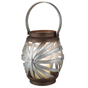 Lanterne ovale de qualité supérieure en métal galvanisé Lanterne décor à la maison Framhouse utiliser une lanterne à bougie décorative - Product Image 6