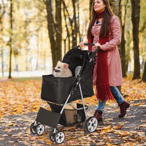 TH-PSP-135 Vietnam Pet Stroller Fabricant American Style design Pet Stroller avec roues à 360 degrés - Product Image 2
