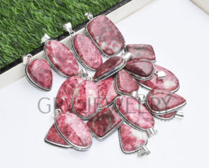 Lot en gros de pendentifs ethniques en argent sterling 925 faits à la main en thulite naturelle pour cadeau de fête d'anniversaires de fiançailles - Product Image 6