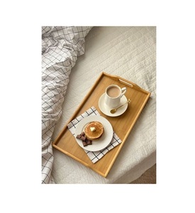 ถาดเสิร์ฟไม้ทำด้วยมือสำหรับชากาแฟของว่างเครื่องดื่มเหมาะสำหรับเสิร์ฟในห้องครัวร้านอาหาร - Product Image 3