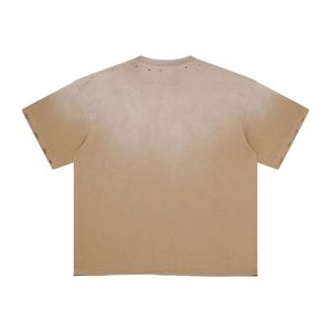 Street Wear T-shirt surdimensionné à épaules tombantes Vintage T-shirt personnalisé de haute qualité en coton impression poids lourd T-shirt pour hommes - Product Image 5