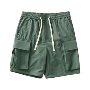 Pantalones cortos de entrenamiento de gimnasio para hombre de alta calidad, logotipo personalizado, 100% algodón, patrón sólido, ropa deportiva de verano ecológica, venta al por mayor - Product Image 2