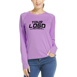 Wholesale 100% Polyester Quick Dry Women UPF 50+ <b>Hoodie</b> Shirt Long Sleeve Fishing Hiking Outdoor Shirt Ladies Fishing Pullover - Product Image 1