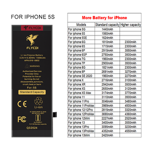 FLYCDI 2024 Oem <span class=keywords><strong>Batterie</strong></span> de téléphone portable personnalisée pour <span class=keywords><strong>Iphone</strong></span> 5 6 7 8 Plus pour <span class=keywords><strong>Iphone</strong></span> <span class=keywords><strong>5S</strong></span> 6S 7S 8S Batteries meilleure qualité - Product Image 3