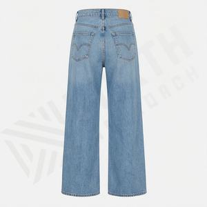 Custom Quick Dry Breathable Straight Denim <b>Jeans</b> Mid Waist Casual Winter Streetwear Pants Wholesale <b>Women</b> Premium Trendy - Product Image 2