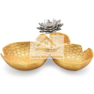 Bol 3 en 1 couleur or fleur design haut couleur argent ustensiles de cuisine vaisselle bol chantant matériel aluminium qualité supérieure - Product Image 1