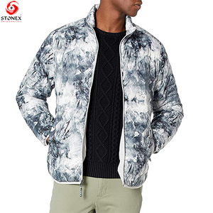 High Quality Men's Trendy Winter <b>Jackets</b> Premium Quality <b>Canvas</b> Stand Collar Top Selling Sublimation Puffer Wear - Product Image 3