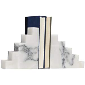 Reliable Manufacturer Neutral Marble Bookends Blend Seamlessly With Various Interior Design Styles - Product Image 1