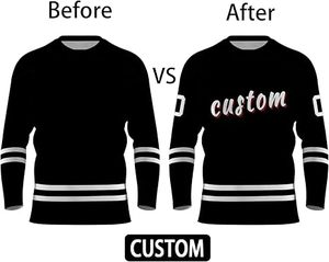 Vente en gros d'ensembles de hockey sur glace unisexes sur mesure uniforme respirant confortable à séchage rapide de haute qualité avec logo personnalisé à vendre - Product Image 6