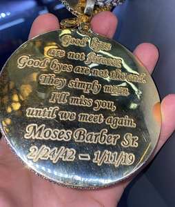 จี้เพชรวงกลมสีเงินสเตอลิง925 14K สีเหลืองทองชุบ5-Ct เพชรโมอิสซาไนต์สำหรับงานปาร์ตี้เท่านั้นจี้เสน่ห์ประเภท - Product Image 5