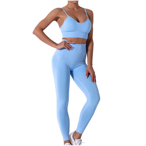 Débardeur de sport sans couture pour femmes vêtements de sport hautement extensibles pour le fitness en plein air course et yoga contrôle du ventre options de taille plus - Product Image 1