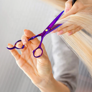 Juego de tijeras de peluquería de hoja recta 6CR de 6,0 pulgadas de alta calidad para adelgazar el cabello, tijeras de peluquería afiladas - Product Image 6