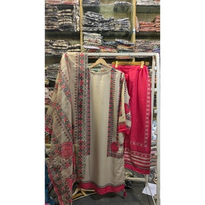Traje Salwar Kameez de Algodón de 3 Piezas, Largo, Serie Tallas Grandes, FUSION SL00252 - Product Image 2