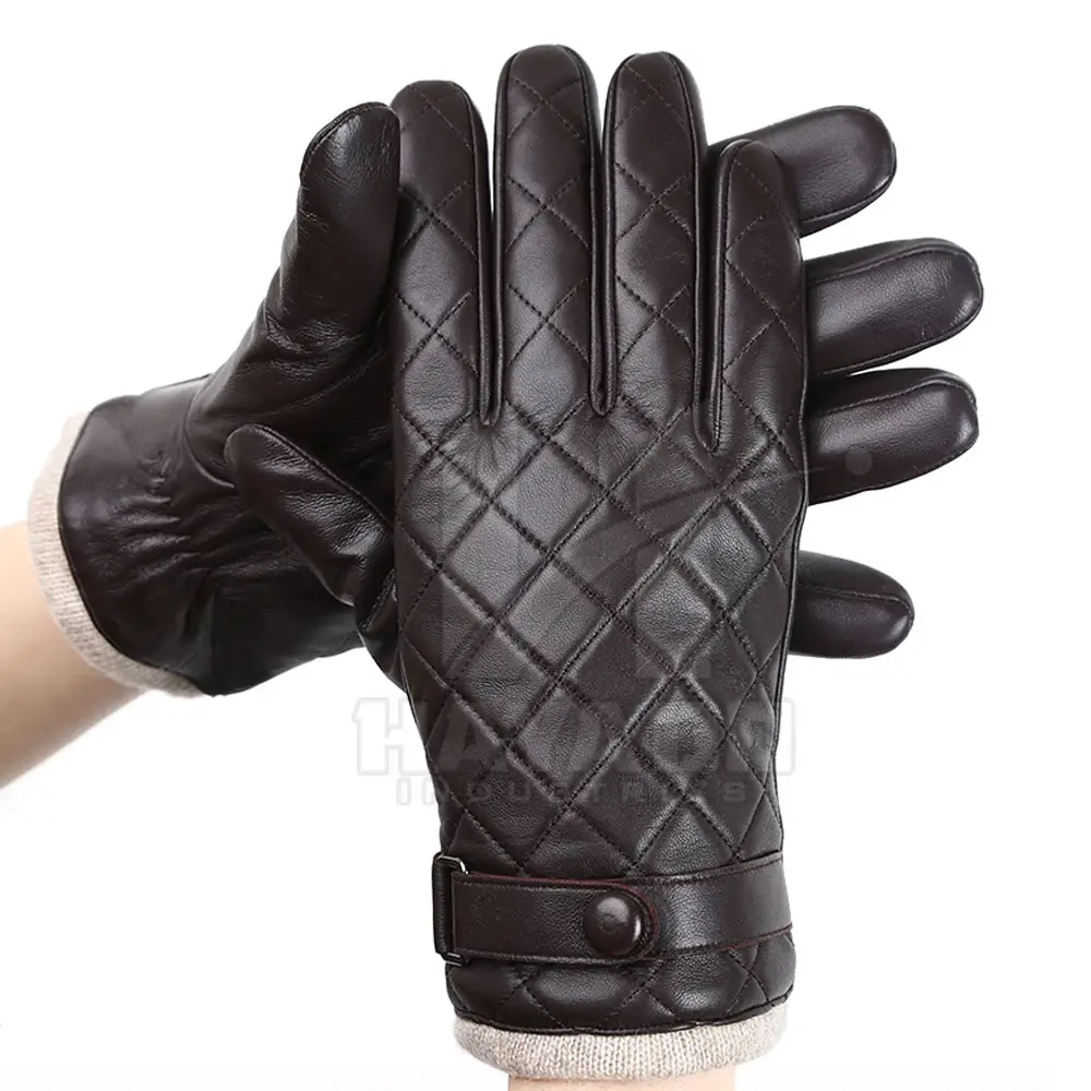 Hot selling Men Fashion Real Leather Gloves winter thick warm Leather Gloves for Outdoor