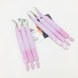 Pince à cils professionnelle ours en peluche pointue en acier inoxydable vison lisse Anti-magnétique durable pince à cils faux - Product Image 2