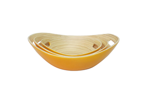 Bol en bambou Vietnam fait à la main en laque écologique bol de service léger décoratif durable salade ou nouilles ustensiles de cuisine - Product Image 5