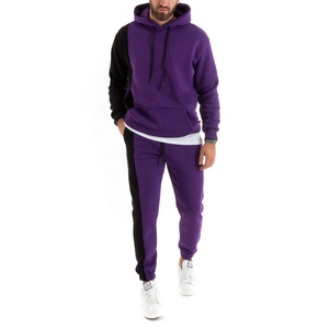 Venta al por mayor de diseño personalizado Unisex Training Jogger 2 piezas conjuntos con capucha pantalones de chándal y Sudadera con capucha 100% algodón que absorbe el sudor ligero - Product Image 1