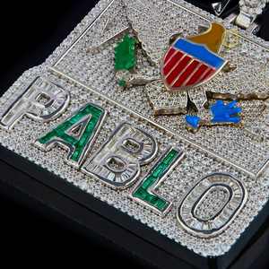 Joyería Hip Hop Personalizada, Colgante Grande y Pesado de Plata S925 con Incrustaciones de Moissanita VVS, Colgante con Letra, Número, Foto o Dibujo Animado en 3D Personalizado - Product Image 6