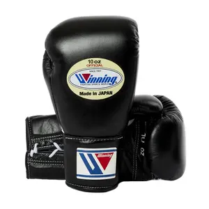 Guantes de boxeo ganadores de 10oz hechos con cuero genuino Guantes de boxeo de entrenamiento profesional Guantes de boxeo personalizados OEM Engranajes de combate