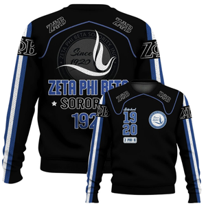 ZPhiB 1920 Sororité Divine Neuf Pull En Tricot Zeta Phi Beta Bleu Blanc Chenille Patch Vie Grecque Premium Sisterhood - Product Image 6