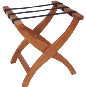 Porte-bagages pliable en chêne massif avec barre arrière - Product Image 2