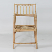Chaise de loisirs pliante moderne en bambou et rotin avec housse amovible pour la maison, l'appartement, la villa, l'hôtel, la chambre, le salon et la salle à manger
