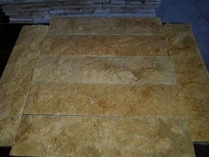 2025 Premium Custom Cut Gold Salem Calcaire Split Face Pierres Naturelles Revêtement Mural Extérieur Carreaux De Terrasse En Gros De Turquie - Product Image 6