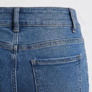 Street Fashion <b>Women's</b> High Waisted <b>Stretchy</b> Raw Hem Straight Leg Ankle Denim Casual Wear <b>Jeans</b> Ladies Trousers Washable - Product Image 5