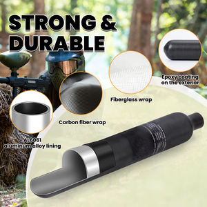 ถัง HPA คาร์บอนไฟเบอร์คอมโพสิตขนาด 0.7 ลิตร สำหรับเพ้นท์บอล แบรนด์ส่วนตัว - Product Image 3