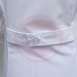 ขายส่งเสื้อคลุมห้องปฏิบัติการทางการแพทย์มืออาชีพโรงพยาบาลผ้าฝ้ายแขนยาวพยาบาลเสื้อคลุมห้องปฏิบัติการเครื่องแบบพร้อมกระเป๋า - Product Image 4