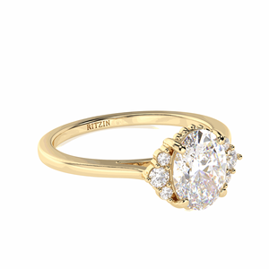 แหวนหมั้น2.00ct เพชรรูปวงรีแฟนซีสำหรับเธอ - Product Image 6