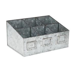 Best Selling kitchen Utensil Galvanized Cutlery Holder Utensil Serve Ware Holder Basket Condiment Organizer Dining Table Holder - Product Image 3
