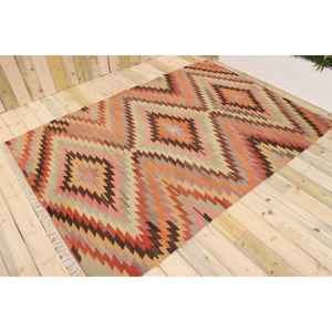 Tapis vintage 5,9x8,4 pieds, tapis turc, tapis persan orange en laine - Product Image 1