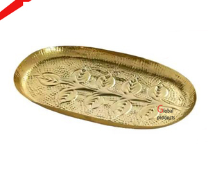 Plato de servicio de acero inoxidable de metal de forma ovalada con acabado plateado de aspecto real para restaurante y bar de hotel - Product Image 5