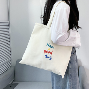 Offre Spéciale Logo imprimé personnalisé sac à provisions promotionnel 100% sac fourre-tout en tissu de coton les plus populaires pour une utilisation en extérieur - Product Image 6