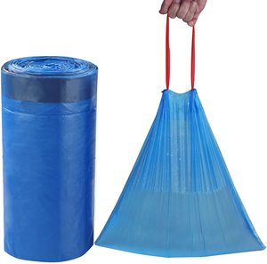 Rollo superpuesto de bolsa de basura con cordón de 30 galones para cocina alta personalizada con caja de papel ODM con precio de fábrica - Product Image 1