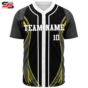 Venta al por mayor personalizado bordado hombres Jersey de béisbol con botón camisetas de béisbol uniforme de béisbol personalizado - Product Image 1